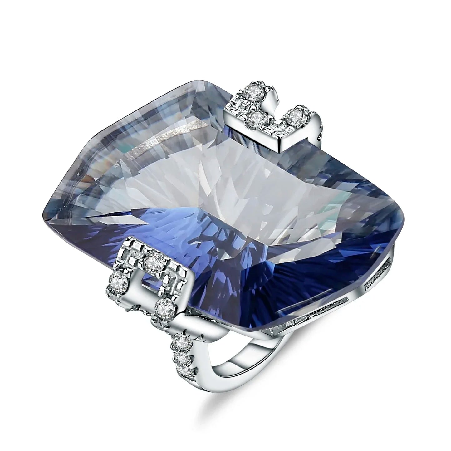 GRACE Gemstone Cocktail Ring in Sterling Silver