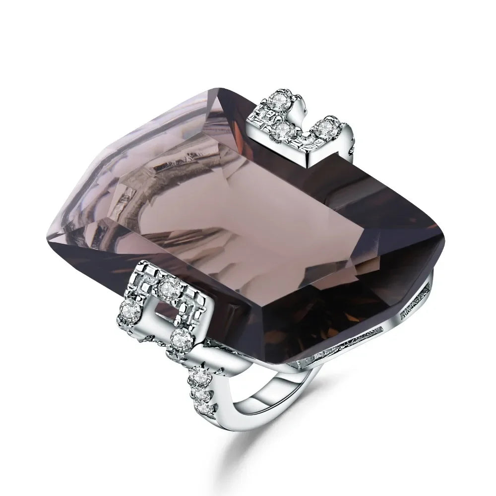 GRACE Gemstone Cocktail Ring in Sterling Silver