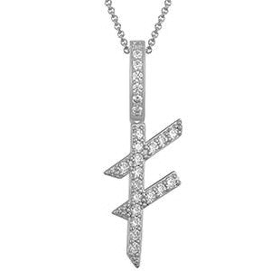 Collier avec pendentif initial en moissanite et argent sterling