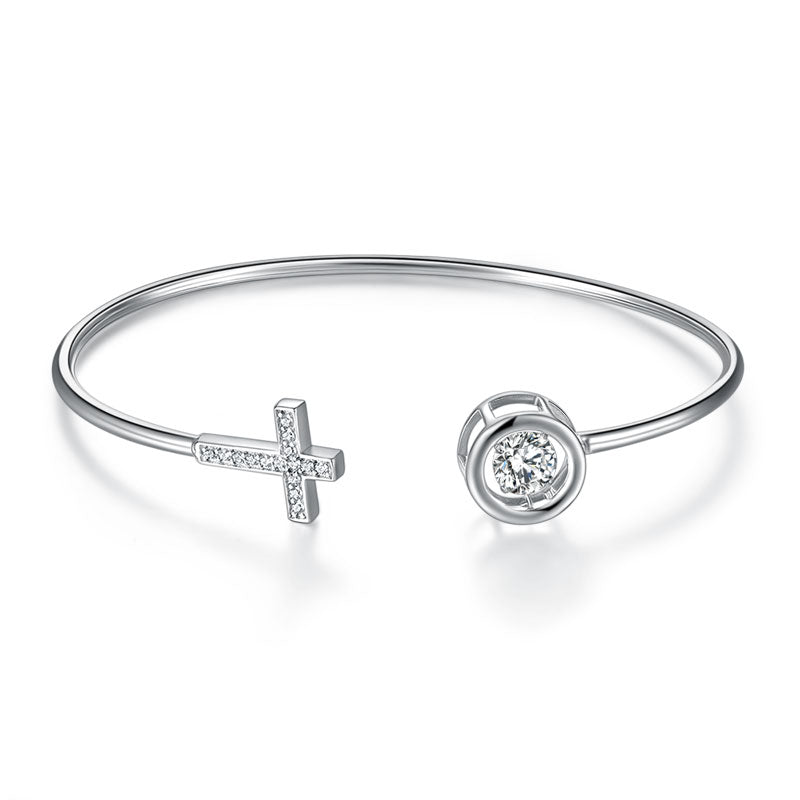 Pulsera de piedra danzante cruzada
