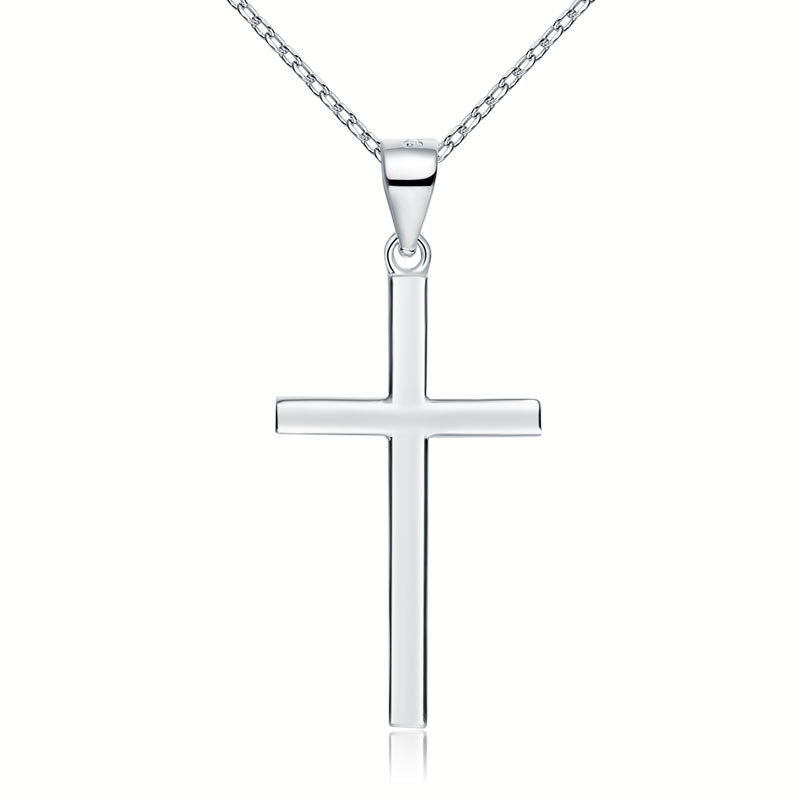 Cross Pendant Necklace in Sterling Silver