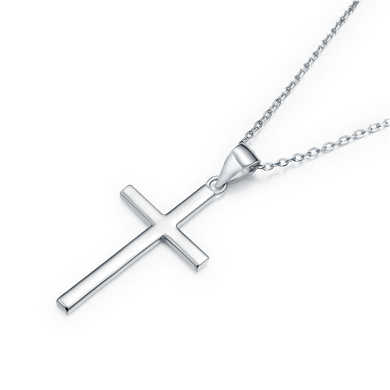 Cross Pendant Necklace in Sterling Silver