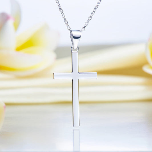 Cross Pendant Necklace in Sterling Silver