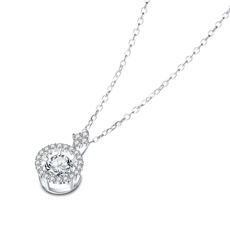 1 CT. Moissanite Diamond Dancing Stone Pendant Necklace