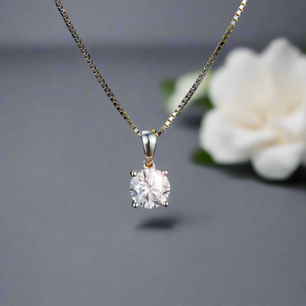 1 CT. Moissanite Diamond Pendant Necklace