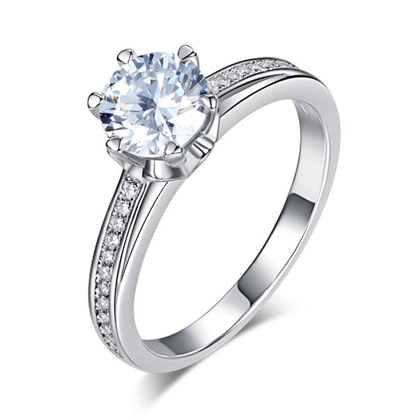 1.25 CT. Round Brilliant Cut Simulated Diamond Ring in Sterling Silver