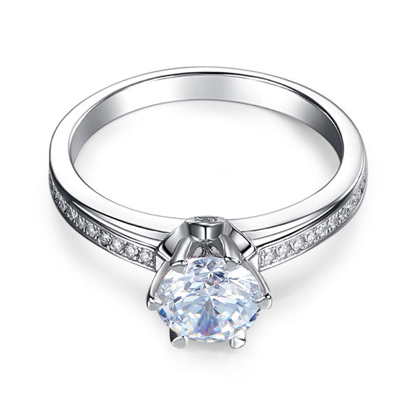 1.25 CT. Round Brilliant Cut Simulated Diamond Ring in Sterling Silver