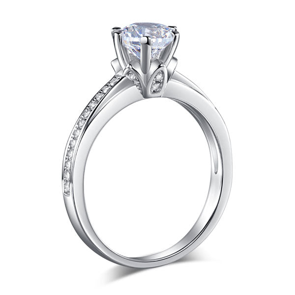 1.25 CT. Round Brilliant Cut Simulated Diamond Ring in Sterling Silver