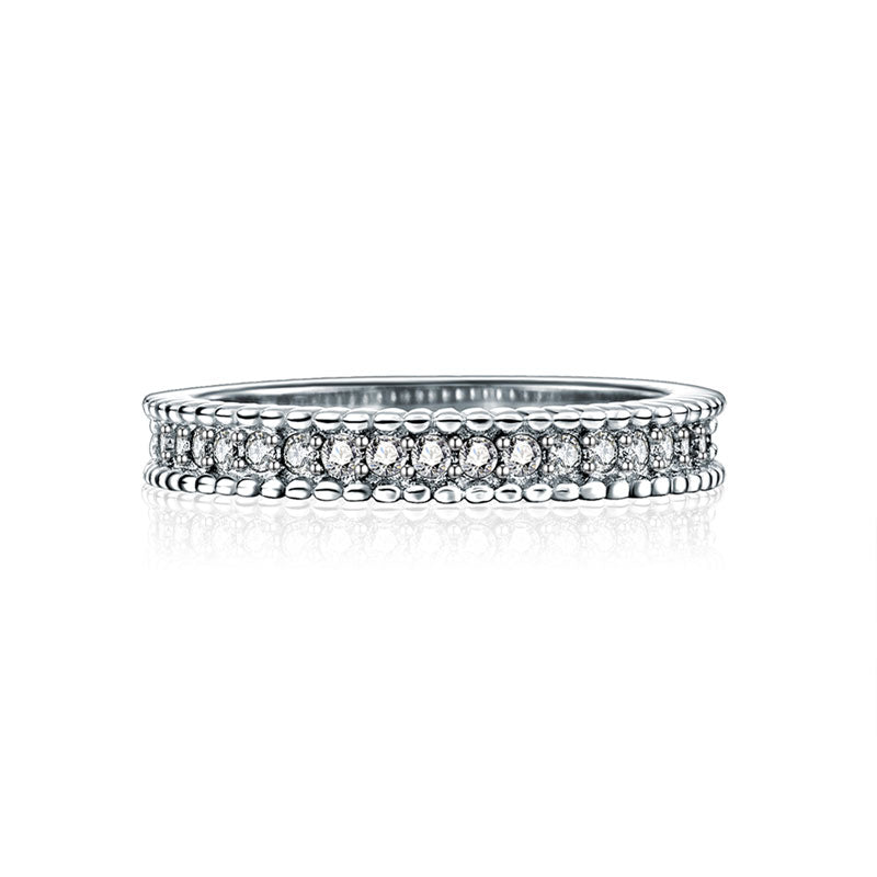 1 CT. Solitaire Simulated Diamond Semi Eternity Band Bridal Set