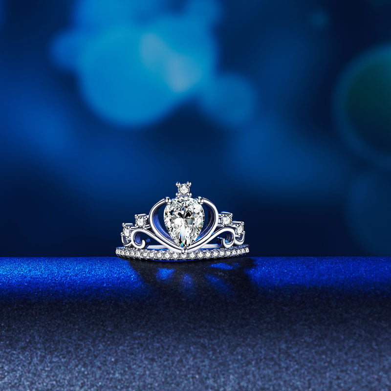 1 CT. CZ Crown Ring in Sterling Silver
