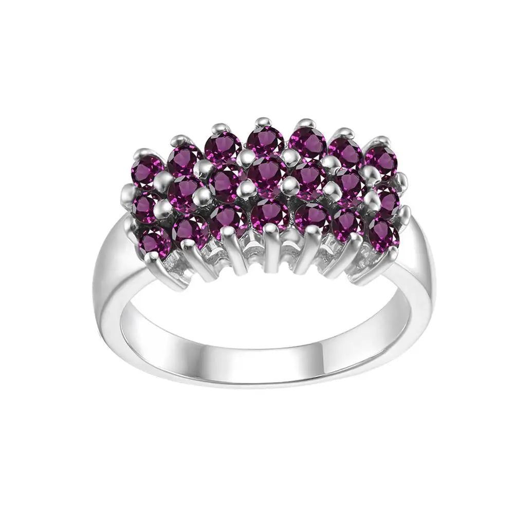 GRACE Multi-Stone Band Ring in Sterling Silver