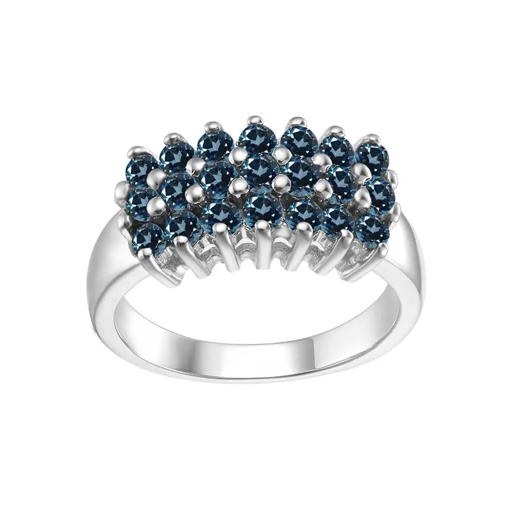 GRACE Multi-Stone Band Ring in Sterling Silver