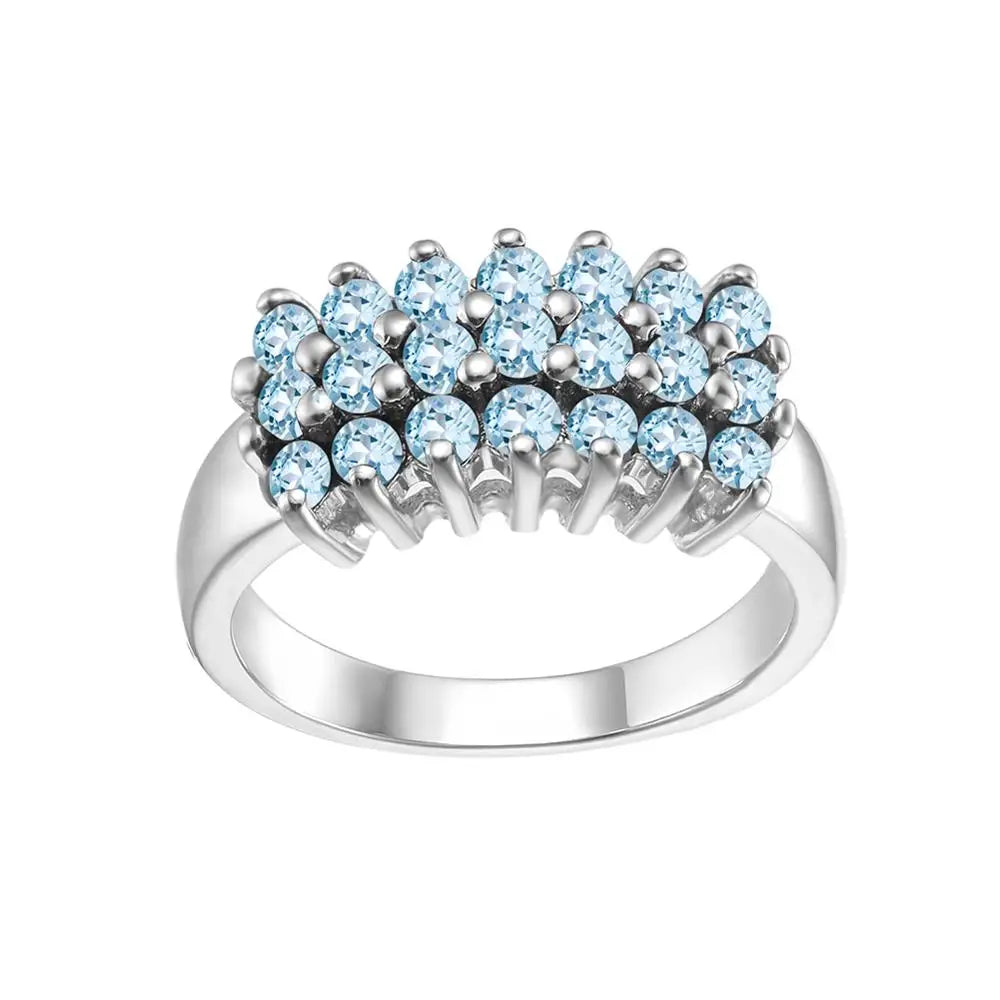 GRACE Multi-Stone Band Ring in Sterling Silver
