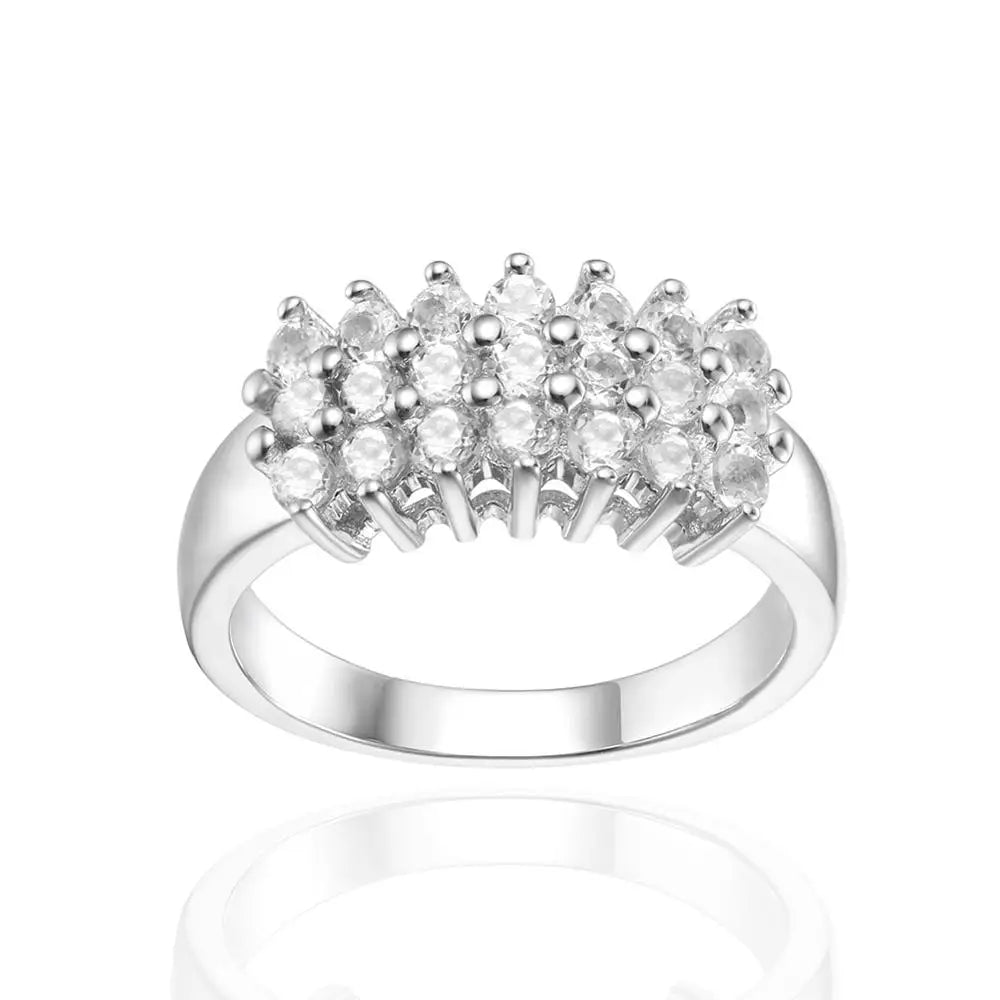 GRACE Multi-Stone Band Ring in Sterling Silver