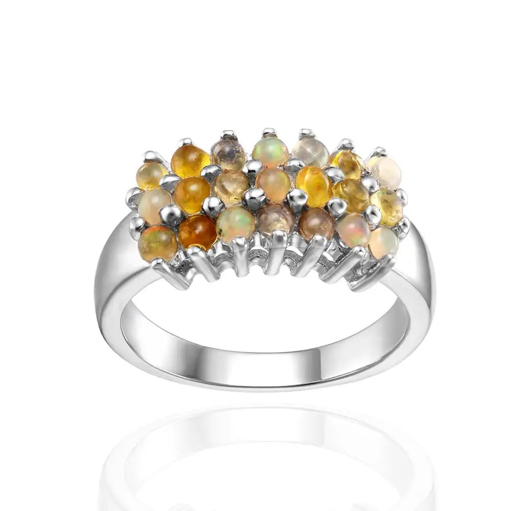 GRACE Multi-Stone Band Ring in Sterling Silver