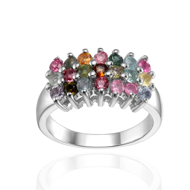 GRACE Multi-Stone Band Ring in Sterling Silver