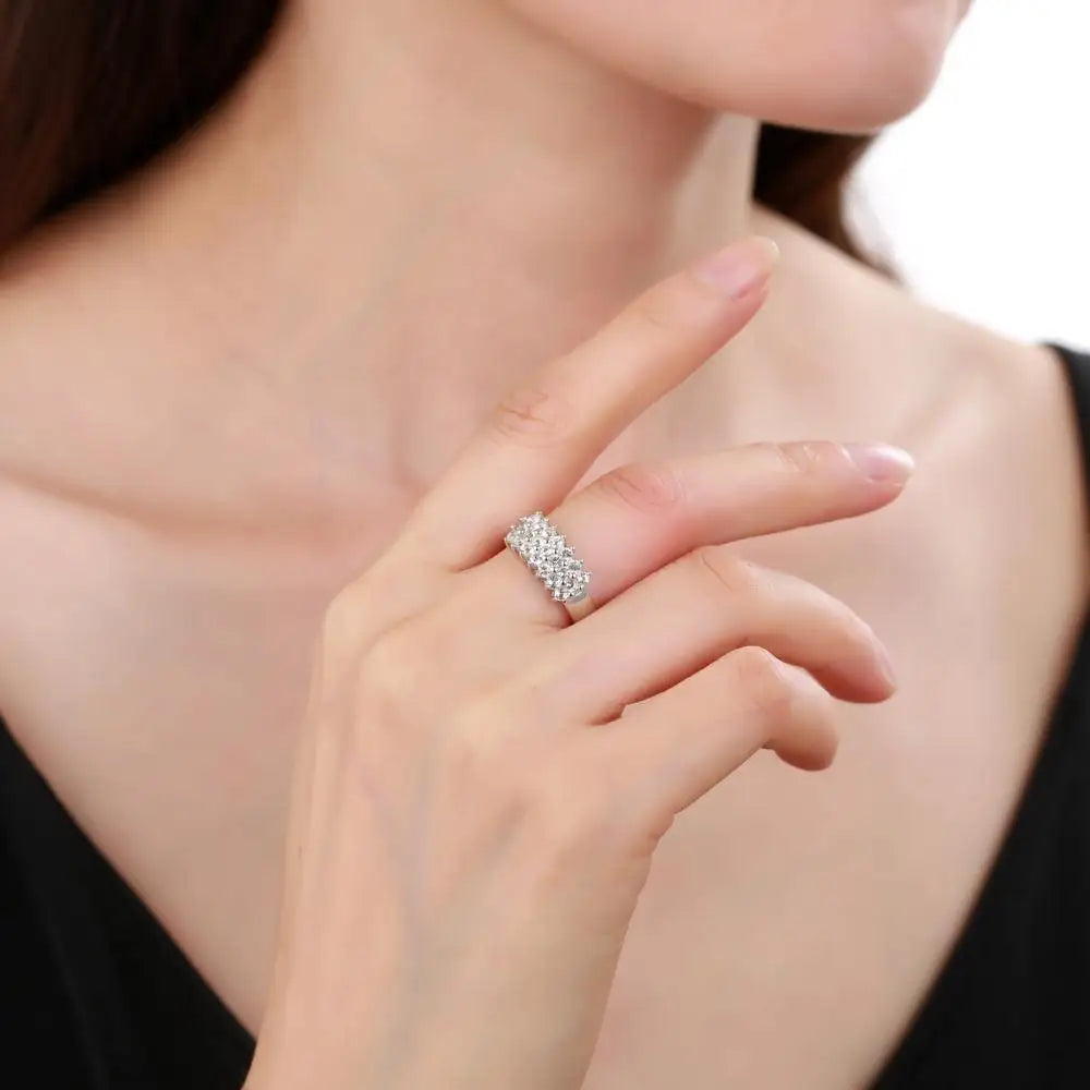 GRACE Multi-Stone Band Ring in Sterling Silver