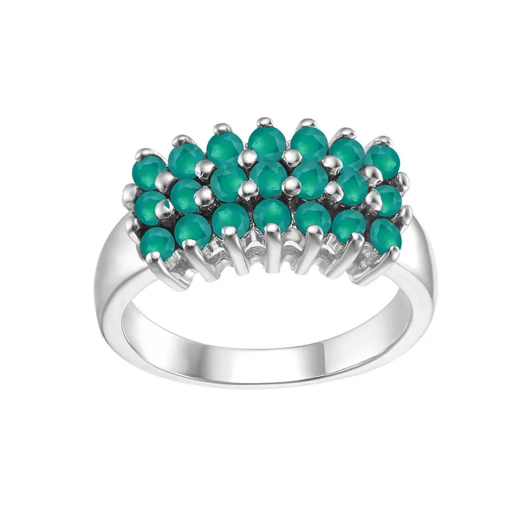 GRACE Multi-Stone Band Ring in Sterling Silver