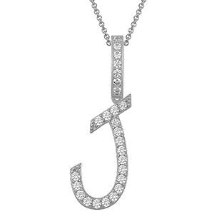 Collier avec pendentif initial en moissanite et argent sterling