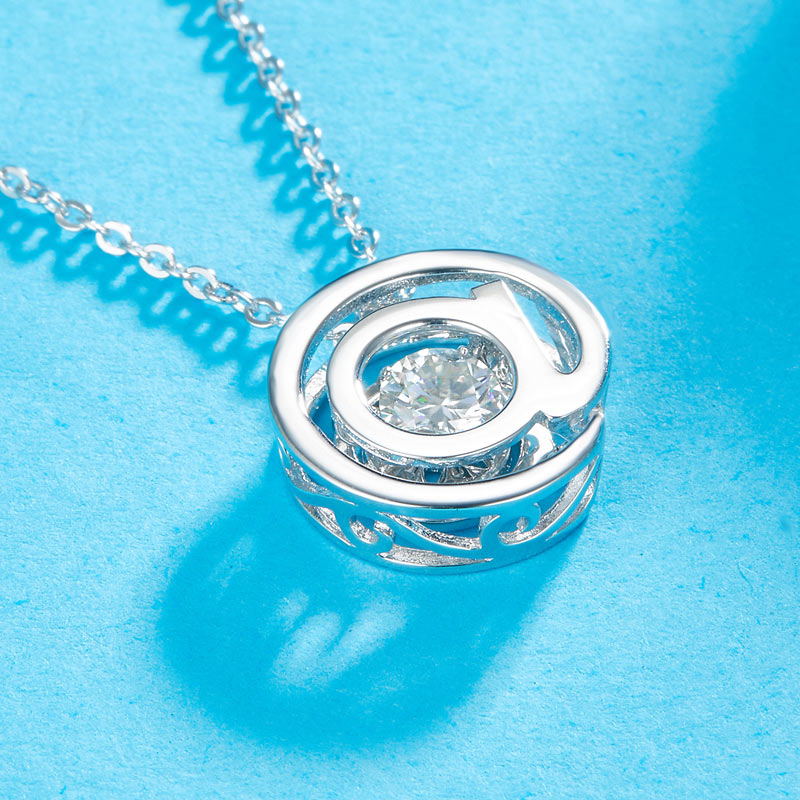 0.4 CT. Moissanite Diamond Dancing Stone @ Pendant Necklace
