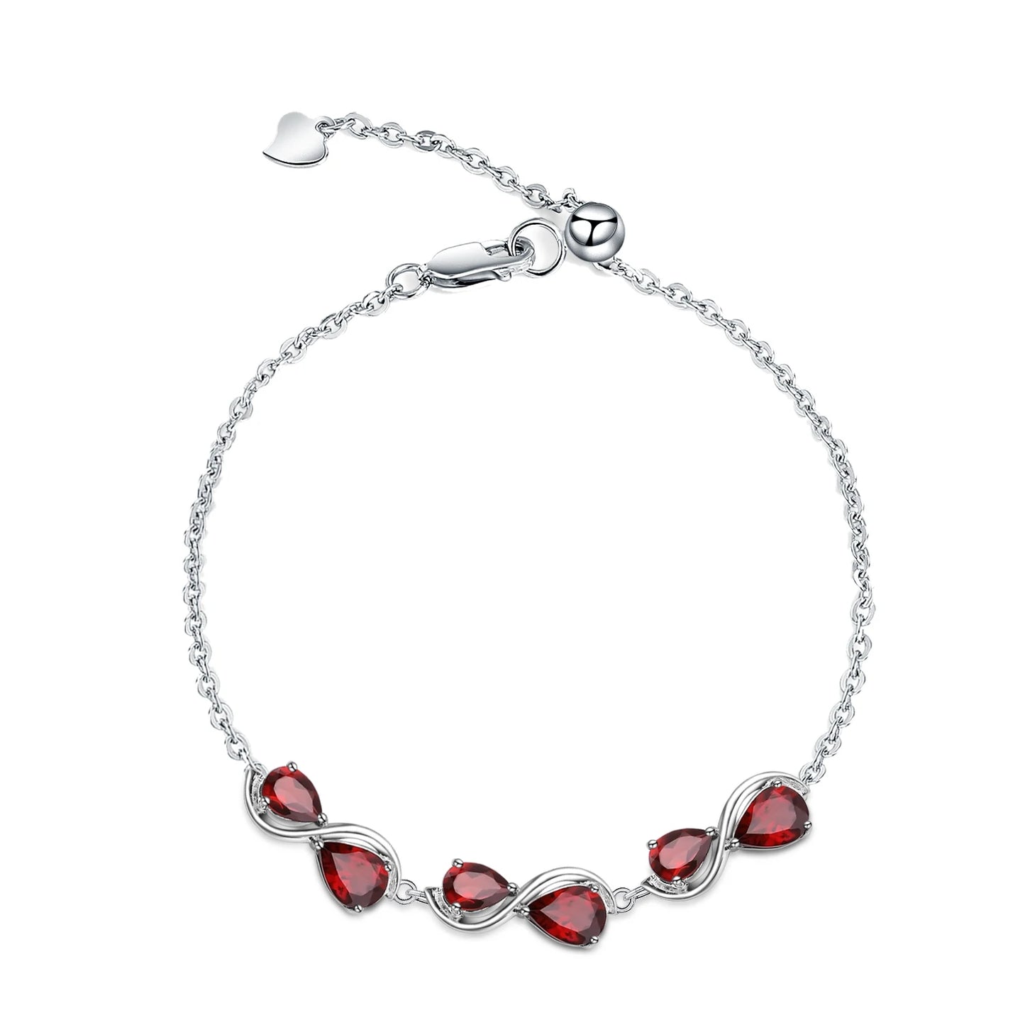GRACE Pear Cut Twist Style Bracelet in Sterling Silver
