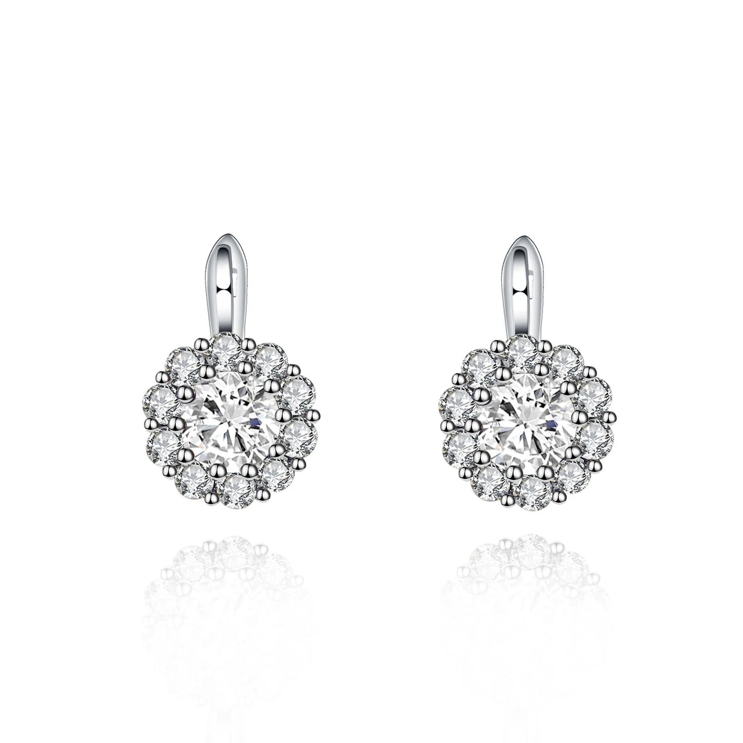 GRACE Gemstone Cluster Earrings Ring Set in Sterling Silver