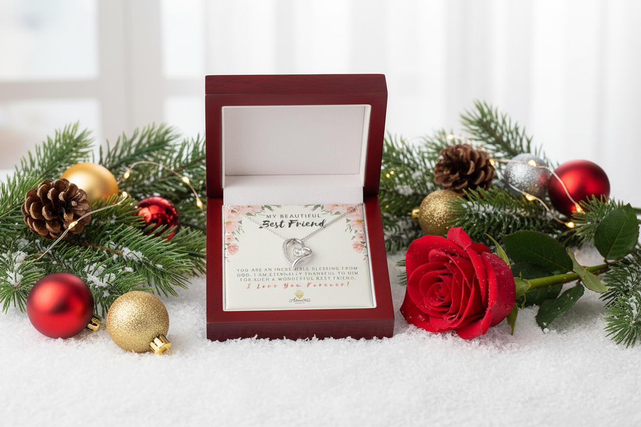 My Beautiful Best Friend "I Love You Forever" Heart Necklace