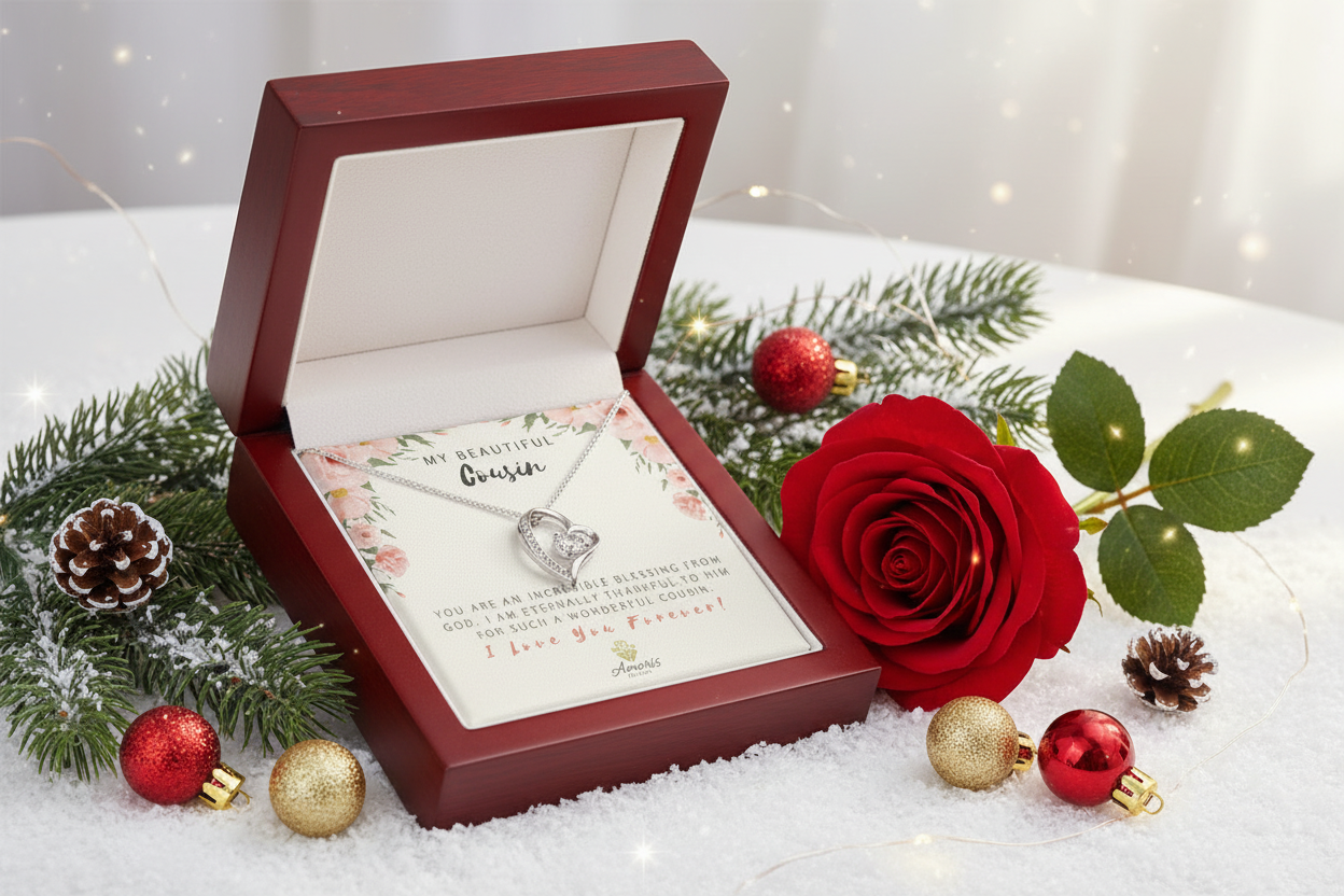 My Beautiful Cousin "I Love You Forever" Heart Necklace