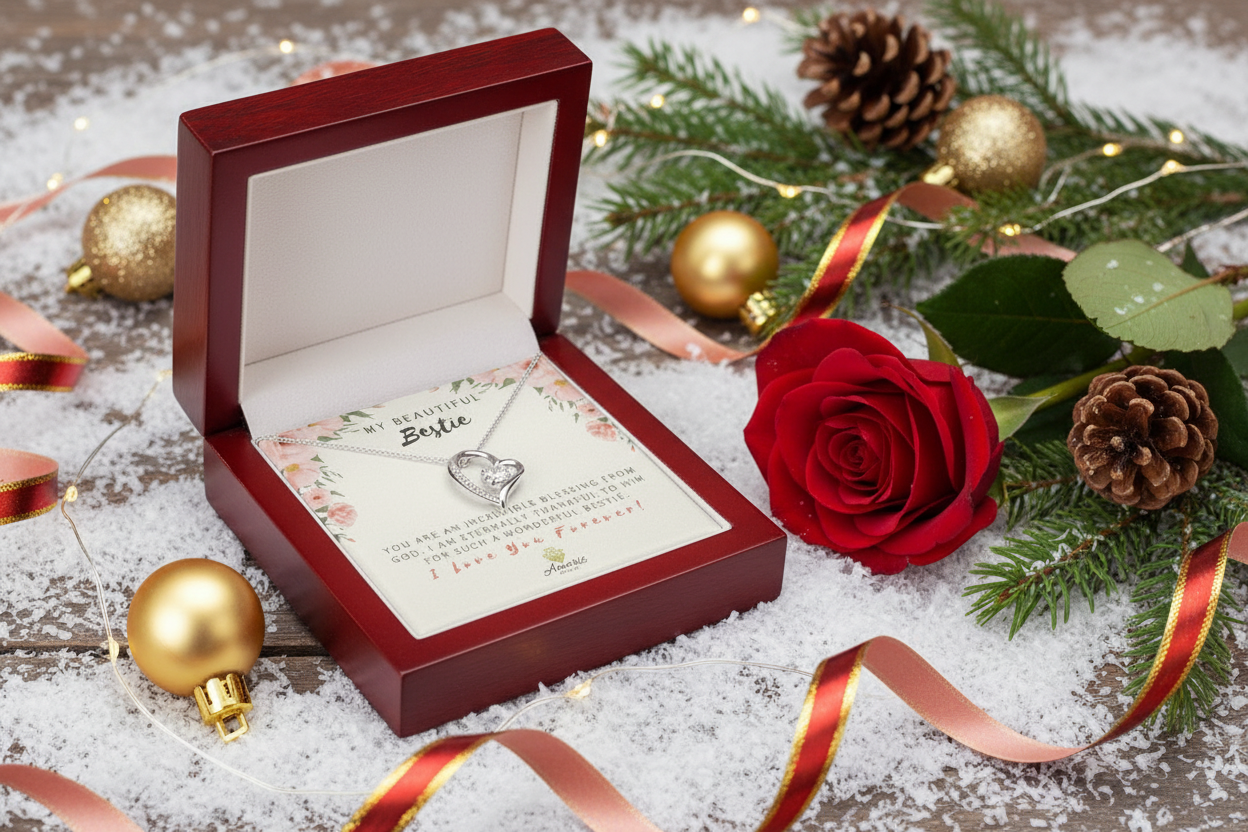 Collier « My Beautiful Bestie Forever Love » avec carte à message