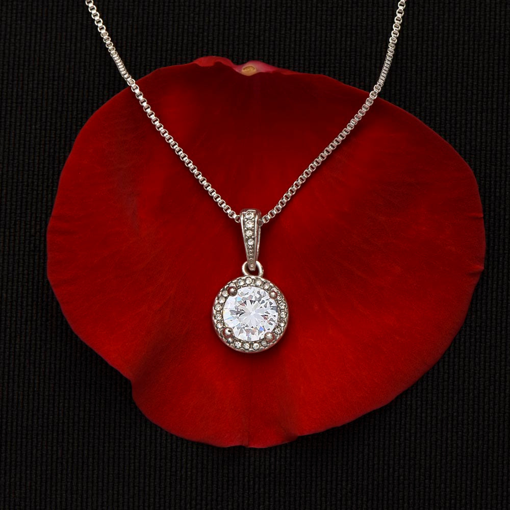Áve María Eternal Hope Necklace with LATIN Prayer Card (with accents)
