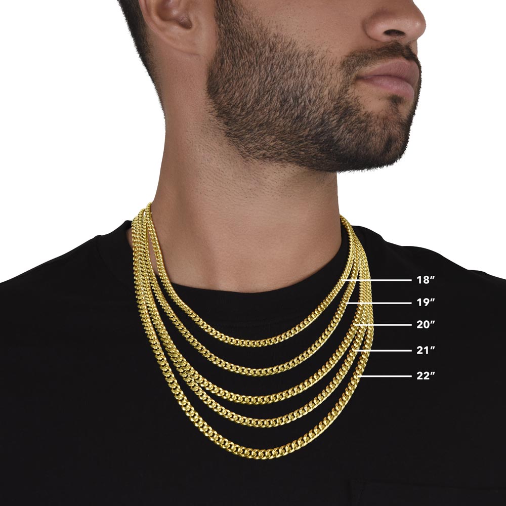 Congratulations Graduate Cuban Link Chain with Saint Catherine of Siena Quote
