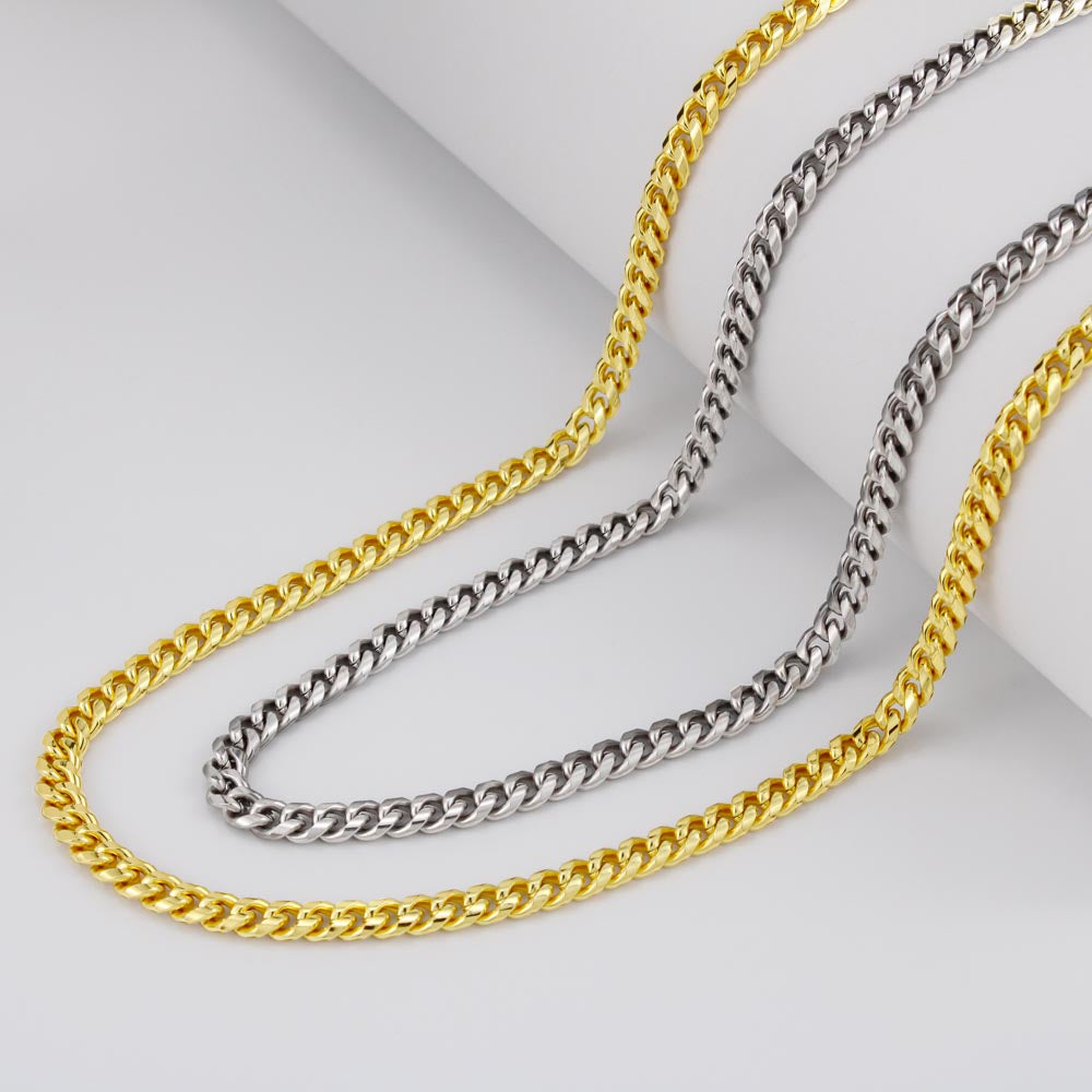 Congratulations Graduate Cuban Link Chain with Saint Catherine of Siena Quote