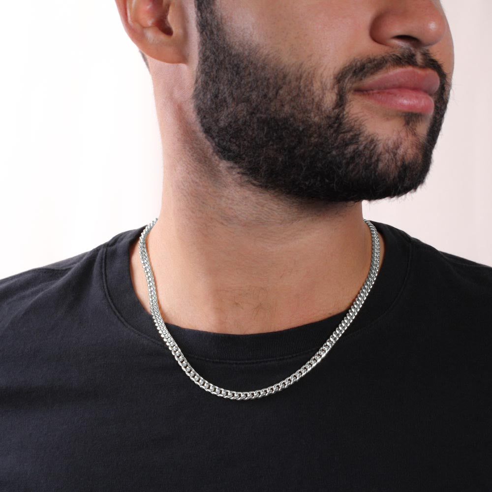Congratulations Graduate Cuban Link Chain with Saint Catherine of Siena Quote