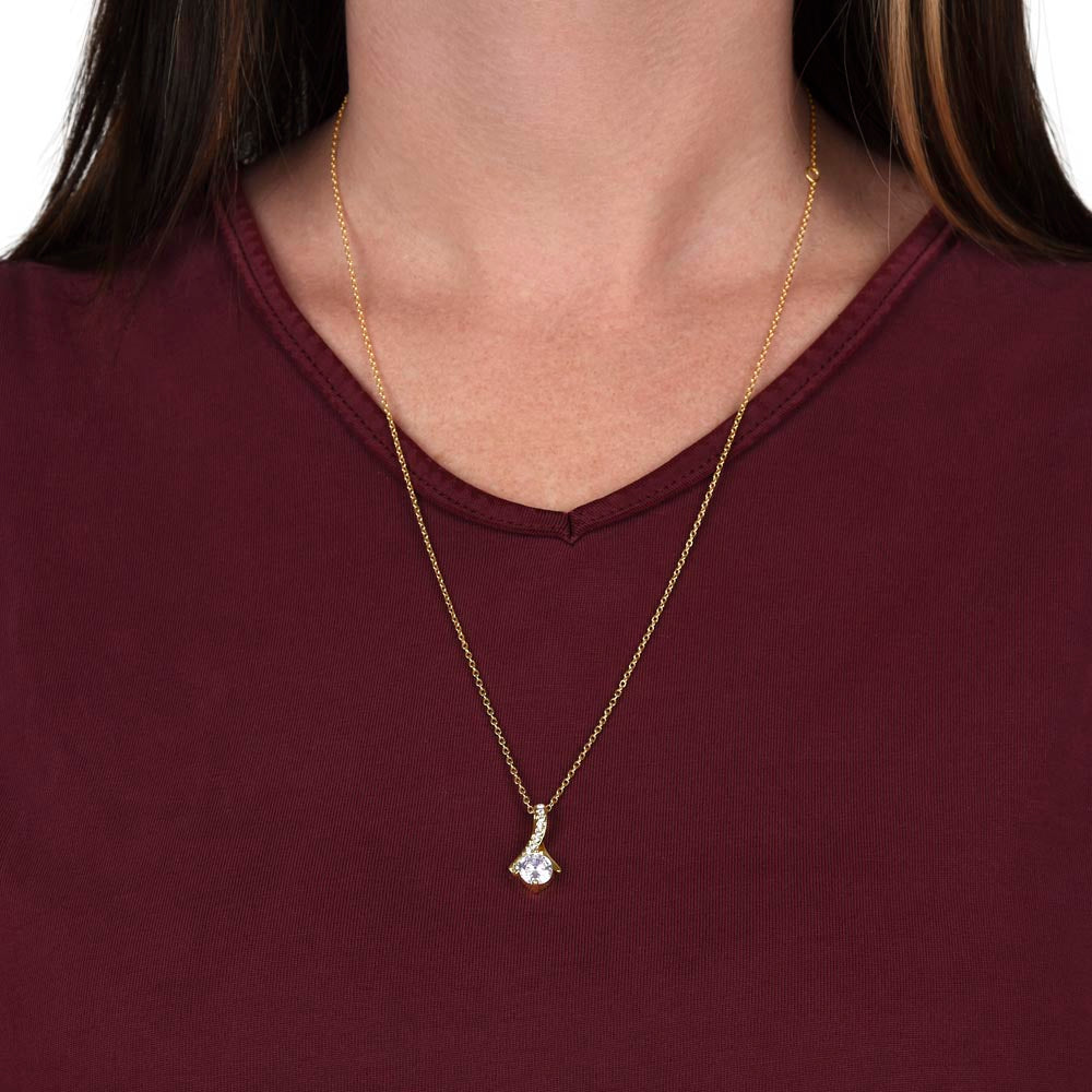 Congrats Graduate Fiancée Necklace with Saint Ignatius of Loyola Quote
