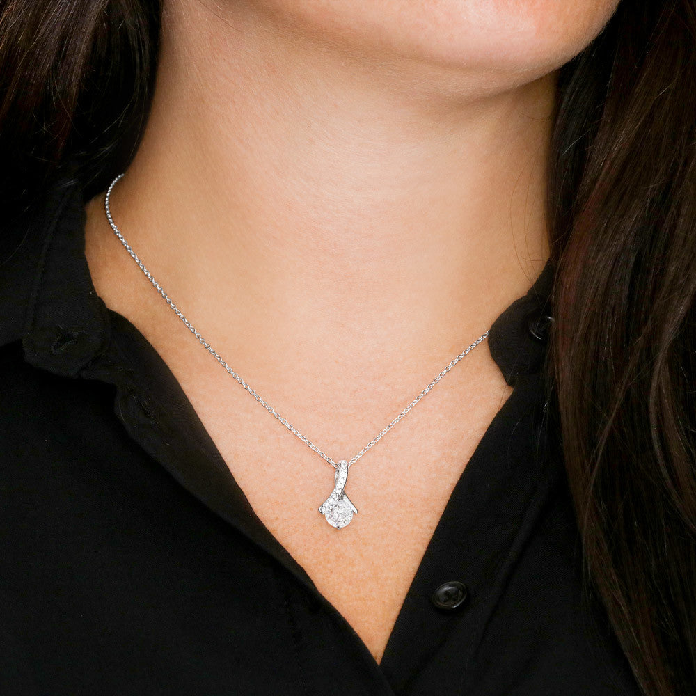 Congrats Graduate Fiancée Necklace with Saint Ignatius of Loyola Quote