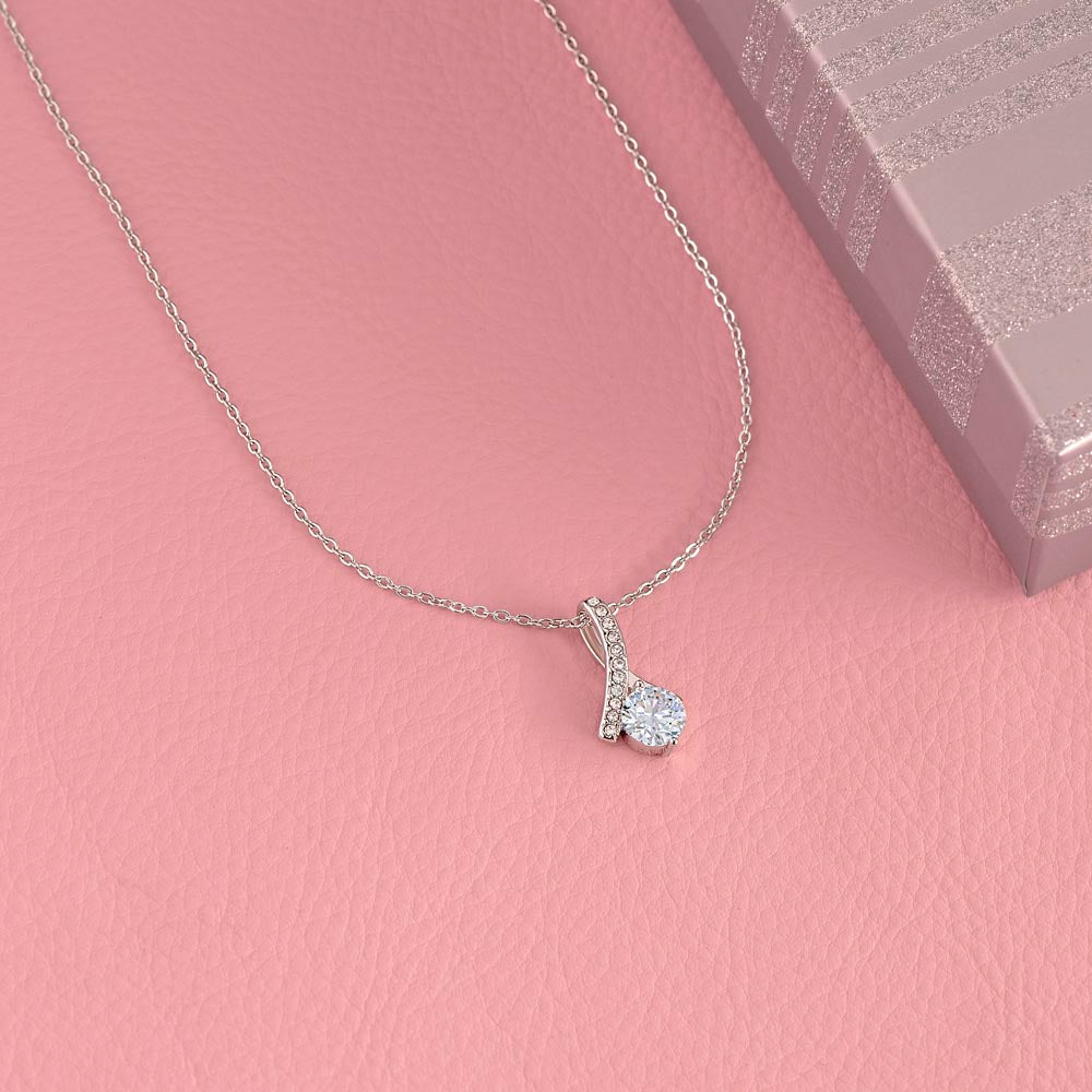 Congrats Graduate Fiancée Necklace with Saint Ignatius of Loyola Quote