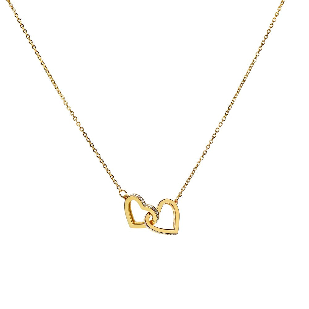 To My Goddaughter Interlocking Hearts Necklace with Message Card