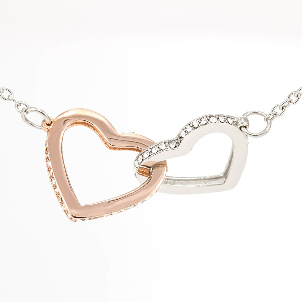 To My Goddaughter Interlocking Hearts Necklace with Message Card