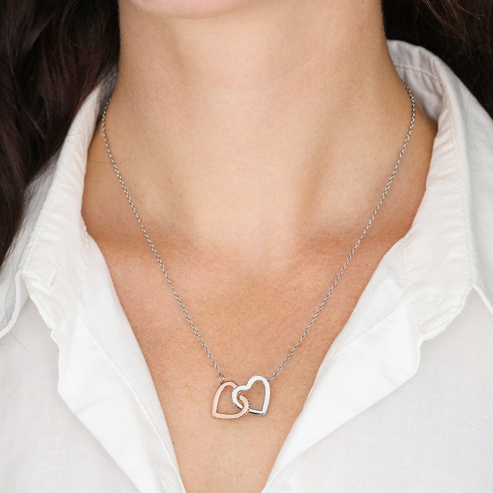 To My Goddaughter Interlocking Hearts Necklace with Message Card