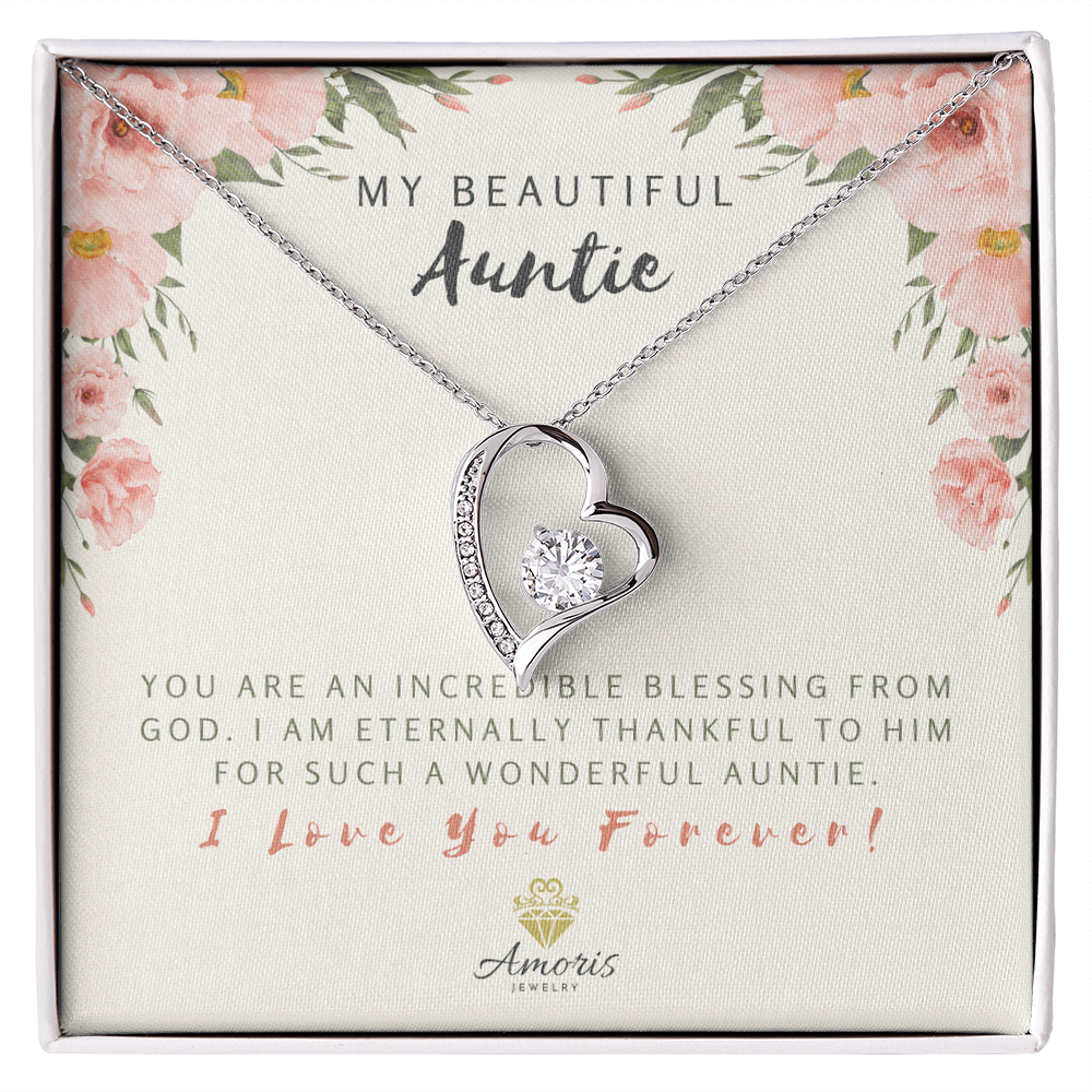 My Beautiful Auntie Forever Love Necklace with Message Card