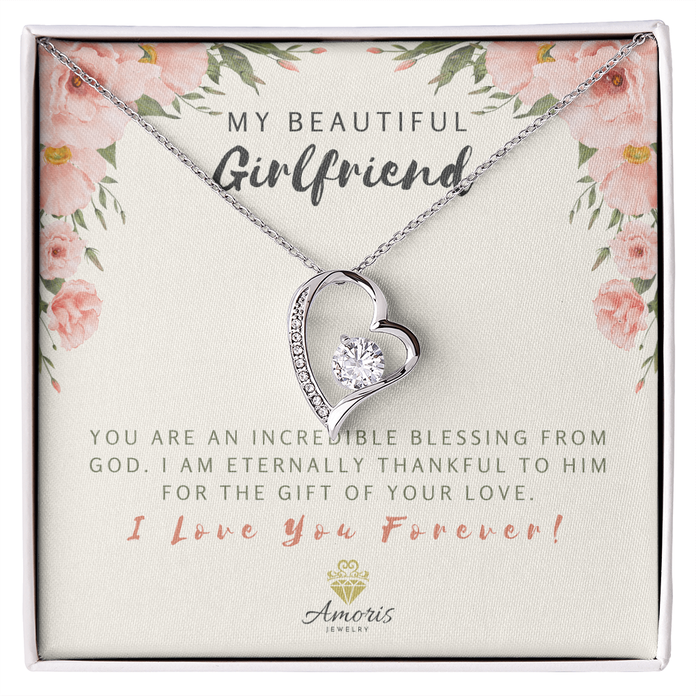 My Beautiful Girlfriend Forever Love Necklace with Message Card