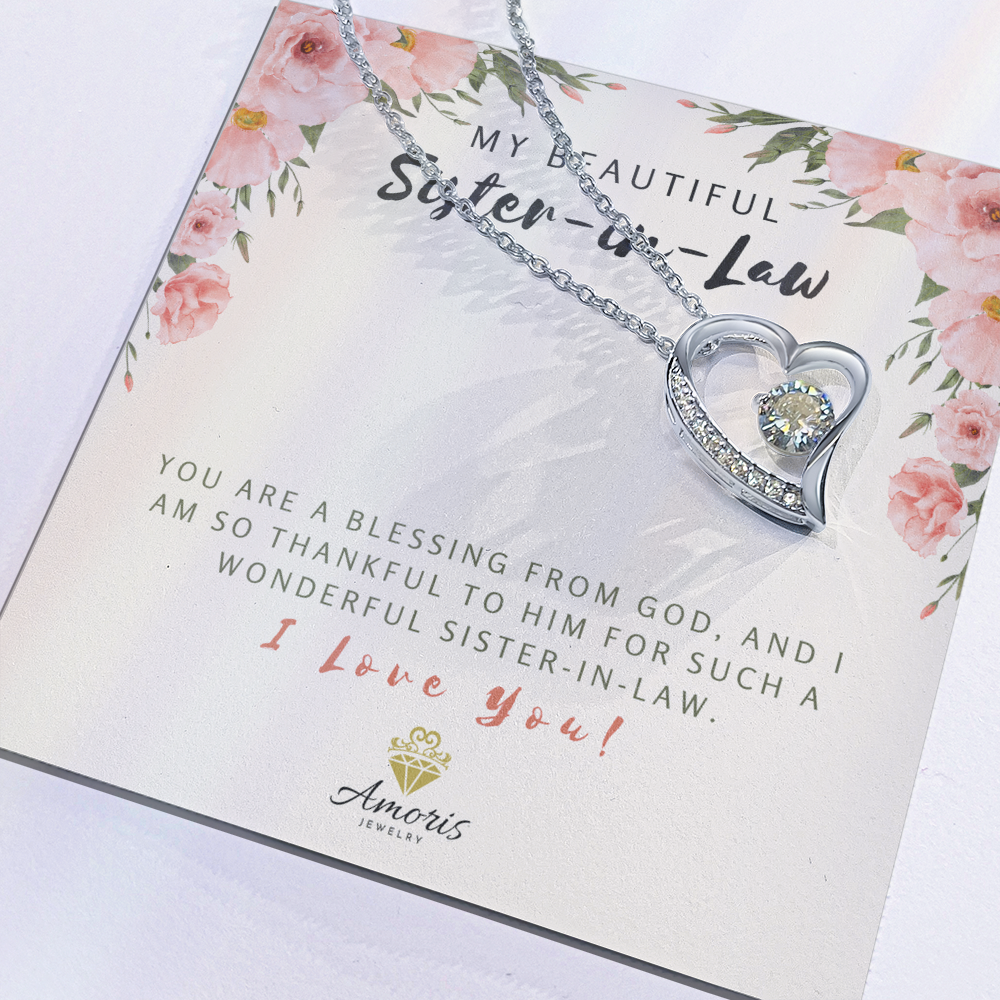 My Beautiful Sister-in-Law Forever Love Necklace with Message Card