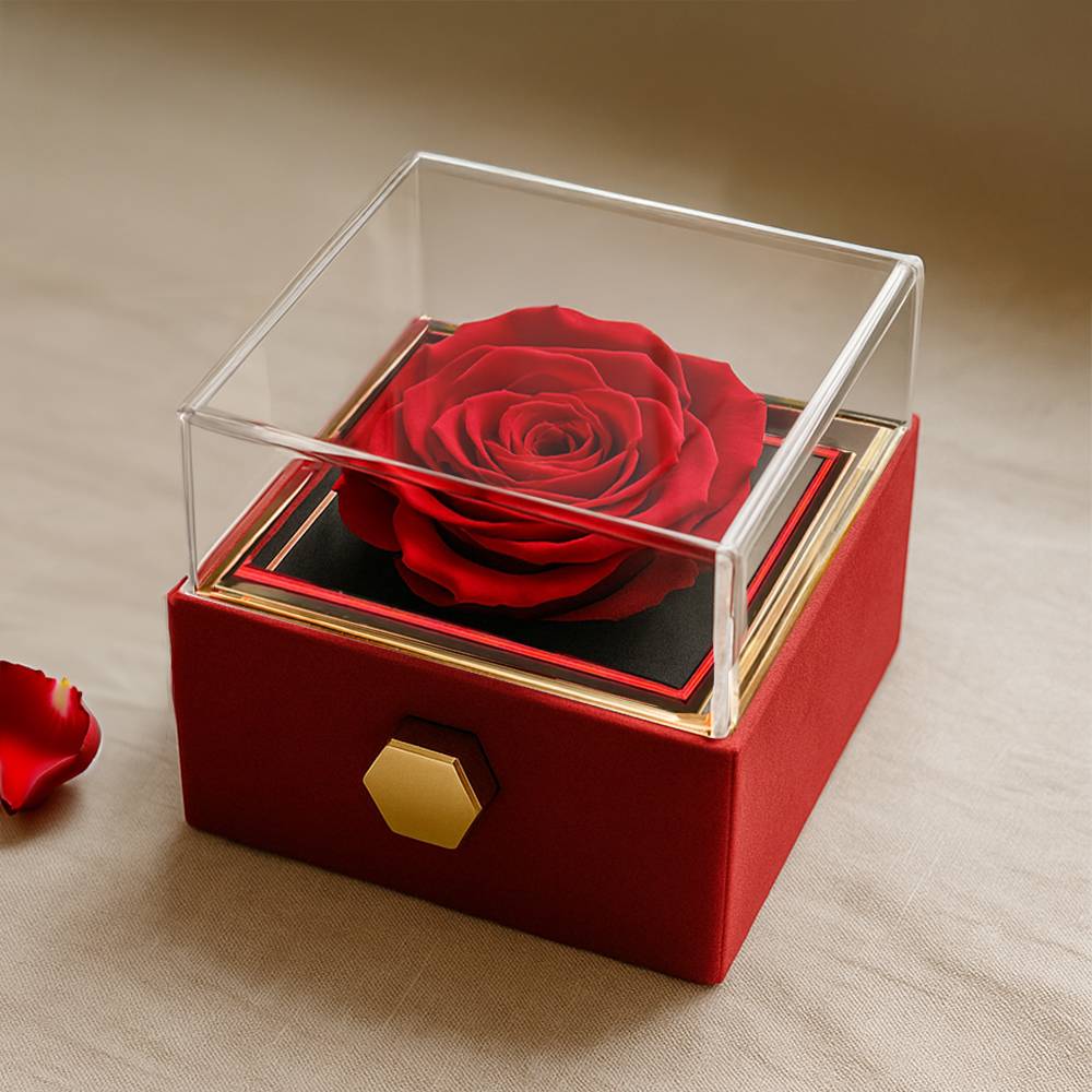 To My Granddaughter Love Knot Necklace with Eternal Rose Box