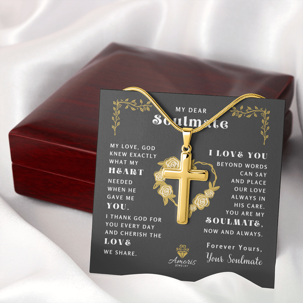 My Dear Soulmate "What My Heart Needed" Cross Necklace