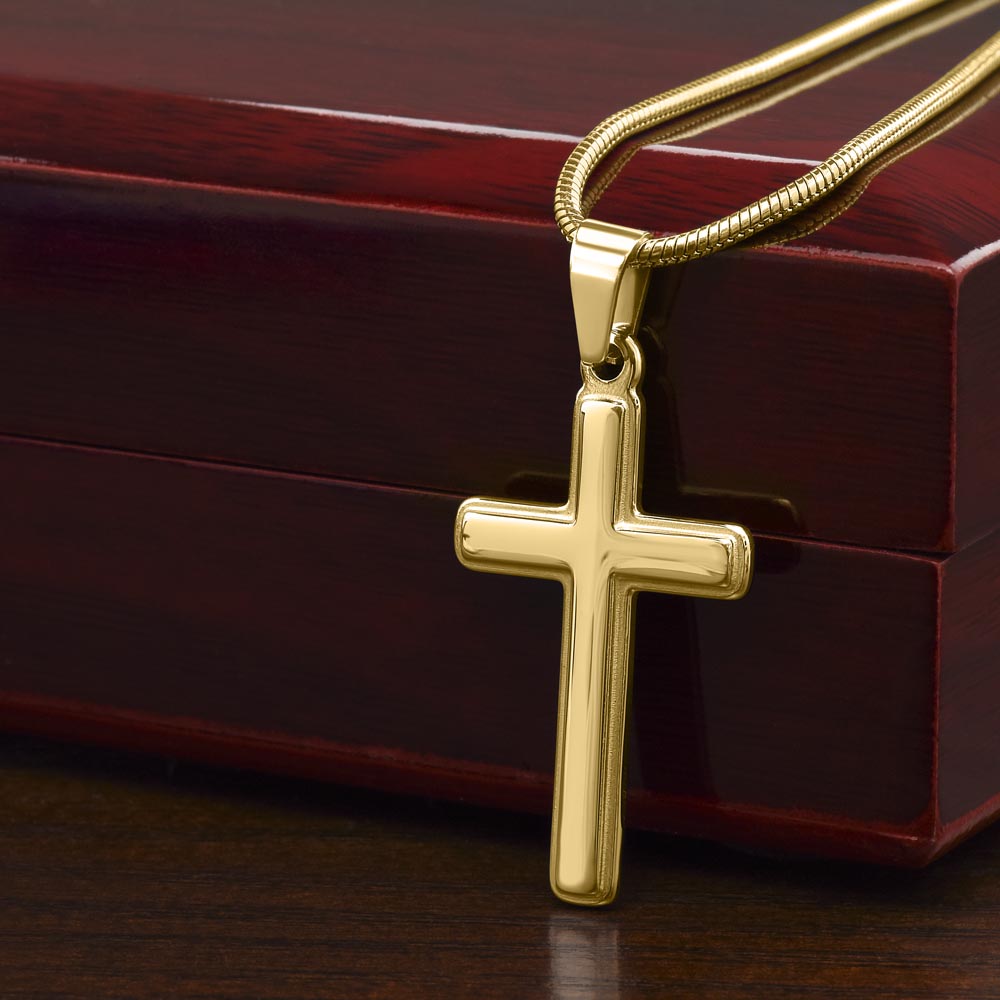 My Dear Daughter-in-Law Cross Necklace with Saint Gemma Galgani Quote