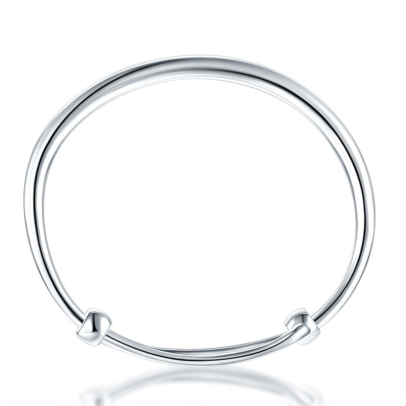 Pulsera ajustable de plata pura para niñas