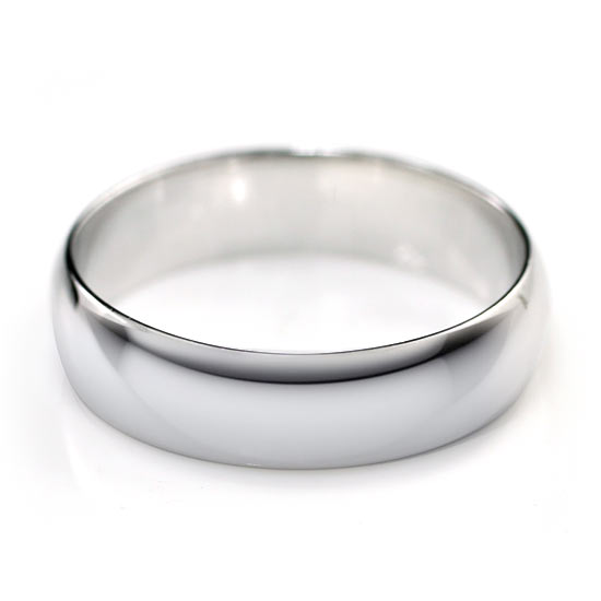Alianza de boda de 5,4 mm en plata de ley para hombre