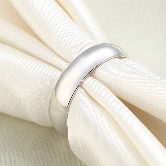 5.4mm Wedding Band in Sterling Silver for Men