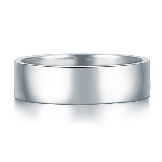 Alianza clásica lisa de 6,3 mm en plata de ley para hombre