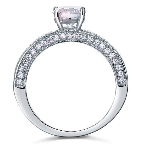 1.25 CT. Round Simulated Diamond Vintage Style Ring in Sterling Silver
